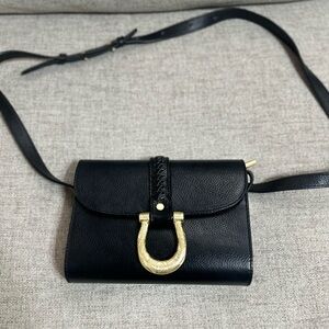 Sancia Maela Black Leather Purse